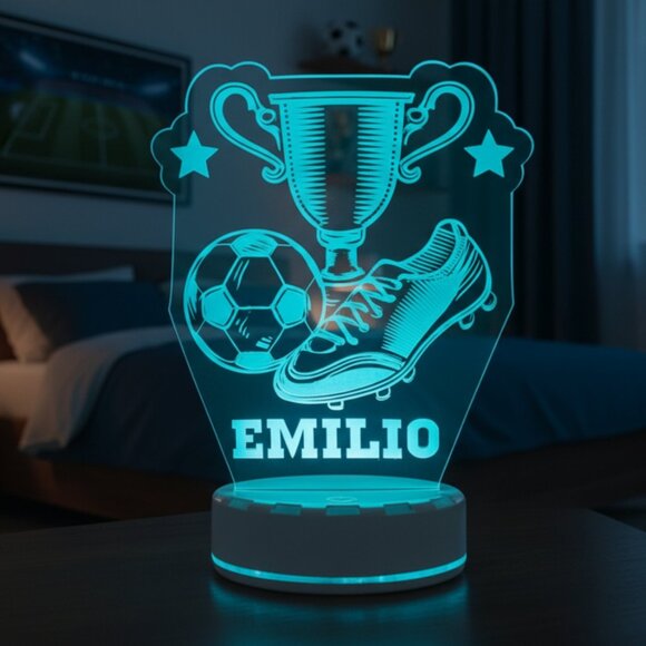 Custom Soccer Night Light – LED Lamp for Boys & Soccer Fans - Picture 8 of 8